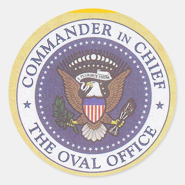SIEGEL des US-Präsidenten Runder Aufkleber (Vorderseite)