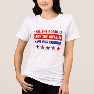 SIEGEL DIE GRENZEN, STOPP DIE INVASION... Tri-Blend SHIRT