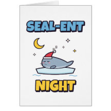 Siegel-ent Nacht Süße Siegel Weihnachts Wortspiel 