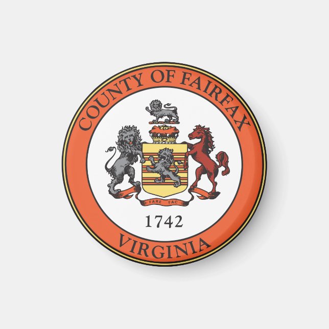 Siegel Fairfax Landkreis, Virginia Magnet (Vorne)