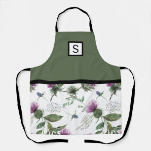 Siegel, Farbblock der Seite grün, Monogramm Schürze