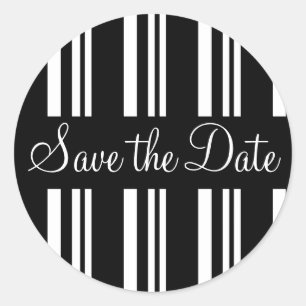 Siegel für Aufkleber mit Save the Date Streifen