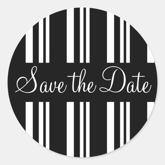 Siegel für Aufkleber mit Save the Date Streifen (Vorderseite)