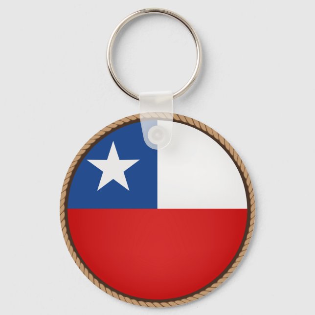 Siegel für coole Chile-Flag Schlüsselanhänger (Vorderseite)