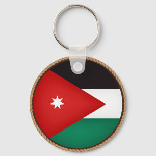 Siegel für coole jordanische Flagge Schlüsselanhänger