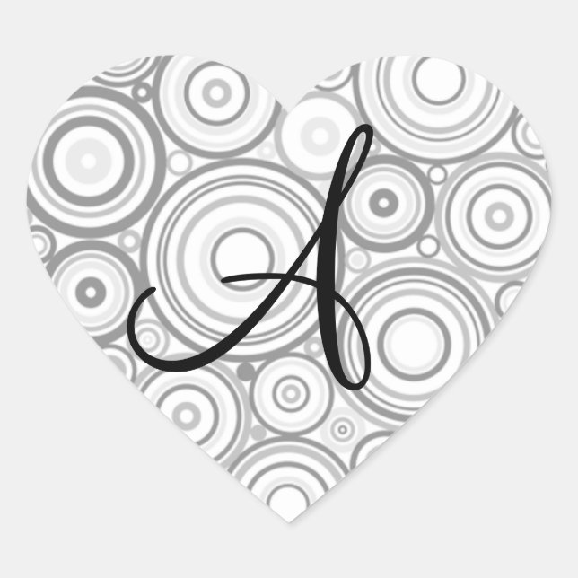 Siegel für das Hochzeitsmonographie Herz-Aufkleber (Vorderseite)