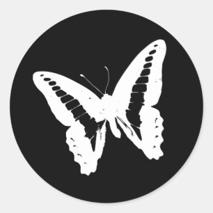 Siegel für den Sticker der schwarzen Butterfly-Ums