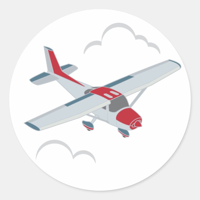 Siegel für Flugzeugaufkleber Runder Aufkleber (Vorderseite)