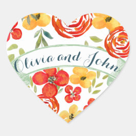 Siegel für Hochzeitsfeiern Herz-Aufkleber