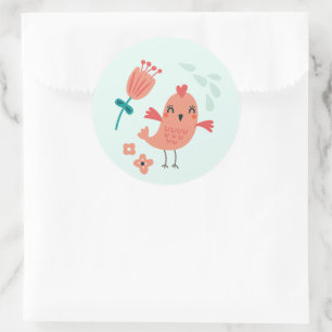 Siegel für Holztiere Runder Aufkleber