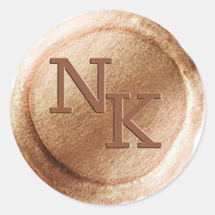 Siegel für Kupferfolienwachs Runder Aufkleber