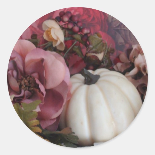 Siegel im Herbst Runder Aufkleber (Vorderseite)