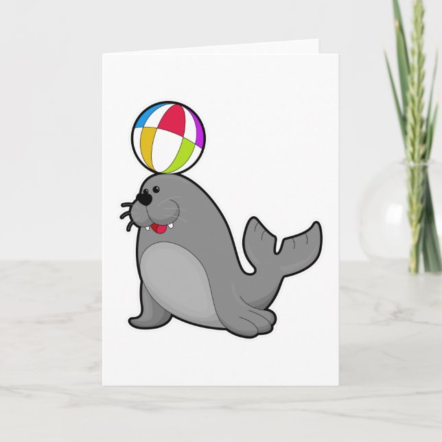 Siegel im Wassersport mit Wasserpolo Karte (Vorderseite)