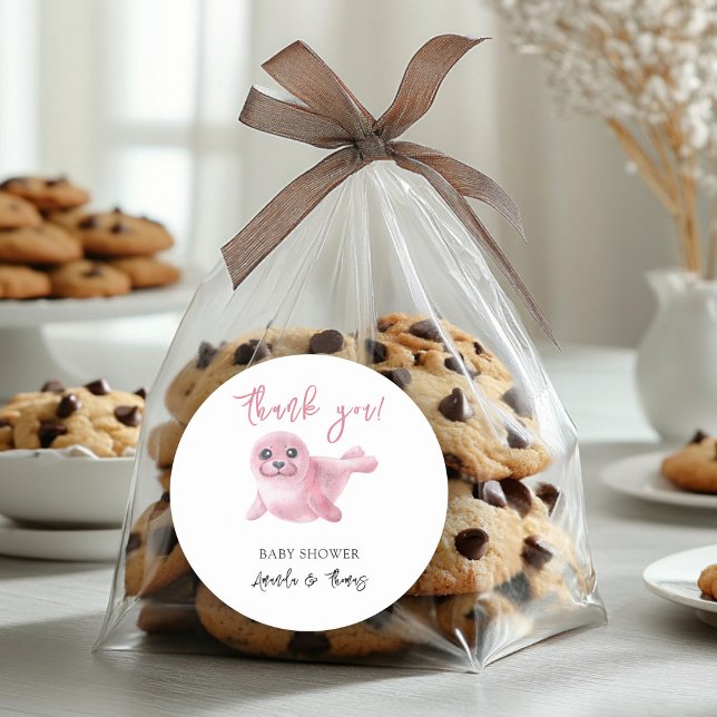 Siegel in Aquarellfarbe - vielen Dank Runder Aufkleber (Von Creator hochgeladen)