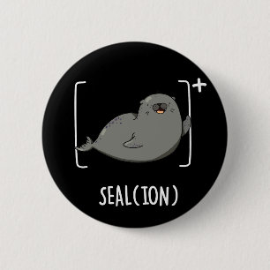 Siegel Ion Funny Sea Lion Pun Dark BG Button