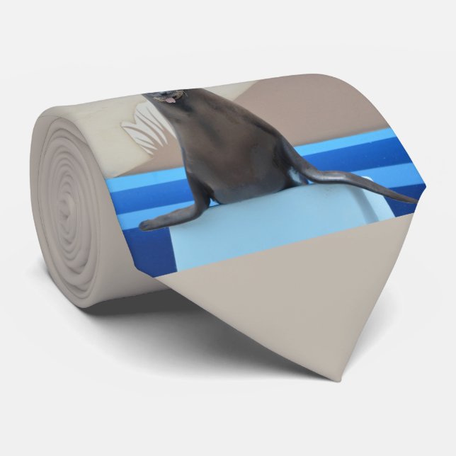 Siegel (Kalifornien-Seelöwe) Krawatte (Gerollt)