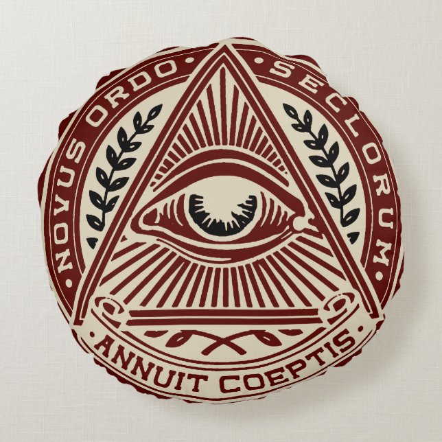 Siegel-Kopfkissen des Kongresses Rundes Kissen (Rückseite)