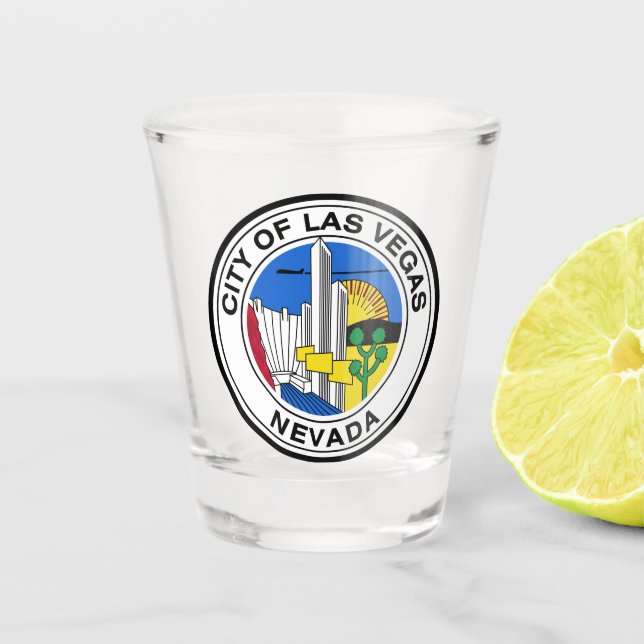 Siegel Las Vegas (Nevada) Schnapsglas (Vorderseite)