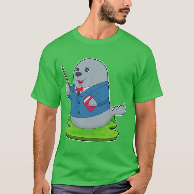 Siegel Lehrerin Buchschule T-Shirt (Vorderseite)