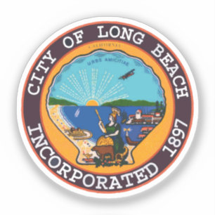Siegel Long Beach, Kalifornien Aufkleber