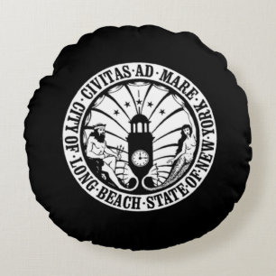 Siegel Long Beach, New York Rundes Kissen