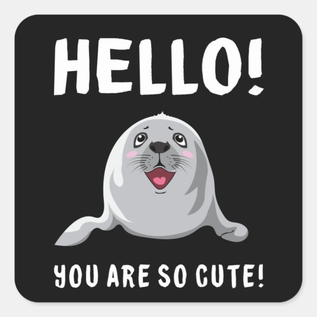 Siegel Meereswelt Animal Siegels Sea Lion Lover Gi Quadratischer Aufkleber (Vorderseite)