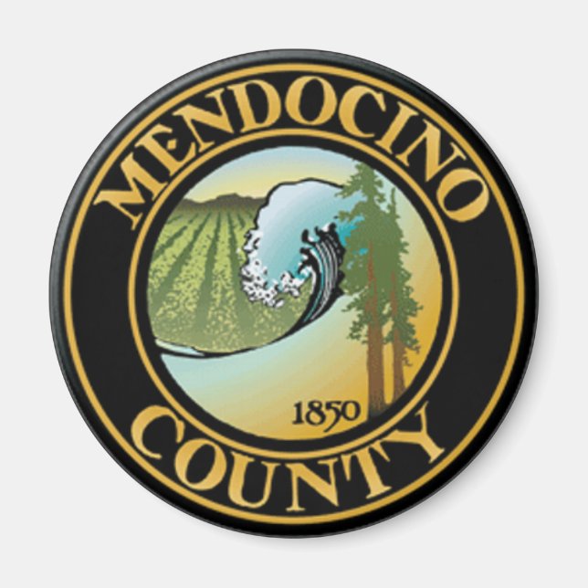 Siegel Mendocino Landkreis, Kalifornien Magnet (Vorne)