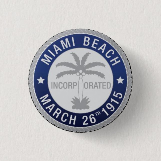 Siegel Miami Beach, Florida Button (Vorderseite)