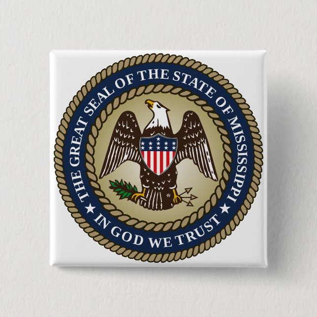 Siegel Mississippi (US-Staat) Button (Vorderseite)