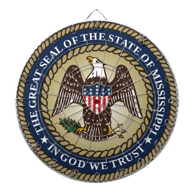 Siegel Mississippi (US-Staat) Dartscheibe (vorne)