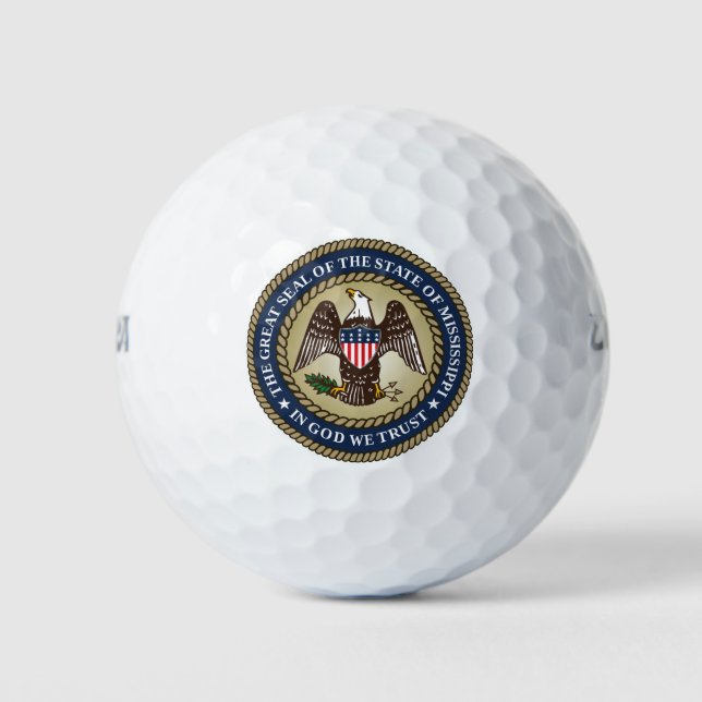 Siegel Mississippi (US-Staat) Golfball (Vorderseite)