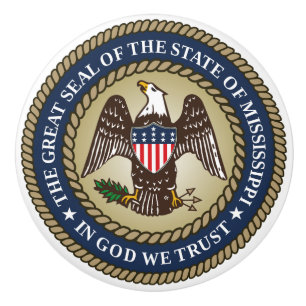 Siegel Mississippi (US-Staat) Keramikknauf