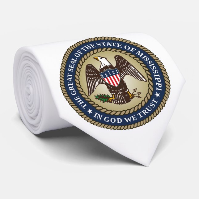 Siegel Mississippi (US-Staat) Krawatte (Gerollt)
