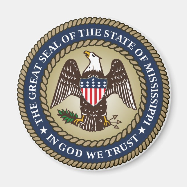 Siegel Mississippi (US-Staat) Magnet (Vorne)