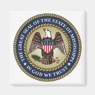 Siegel Mississippi (US-Staat) Magnet