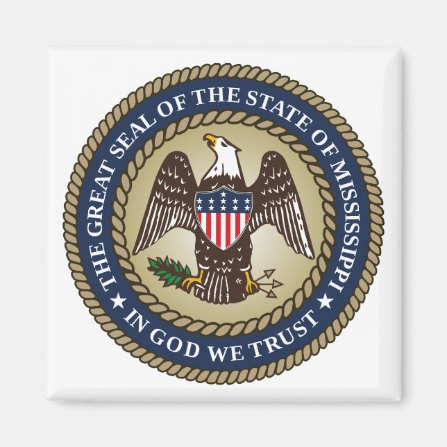 Siegel Mississippi (US-Staat) Magnet (Vorne)