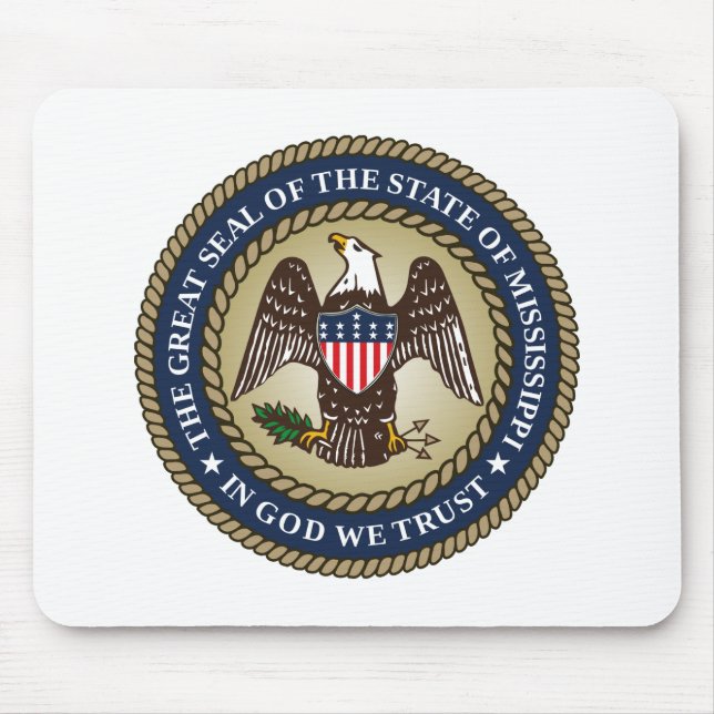Siegel Mississippi (US-Staat) Mousepad (Vorne)