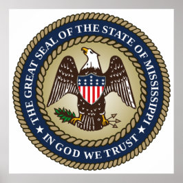 Siegel Mississippi (US-Staat) Poster