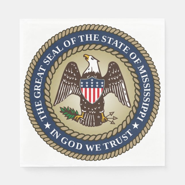 Siegel Mississippi (US-Staat) Serviette (Vorderseite)