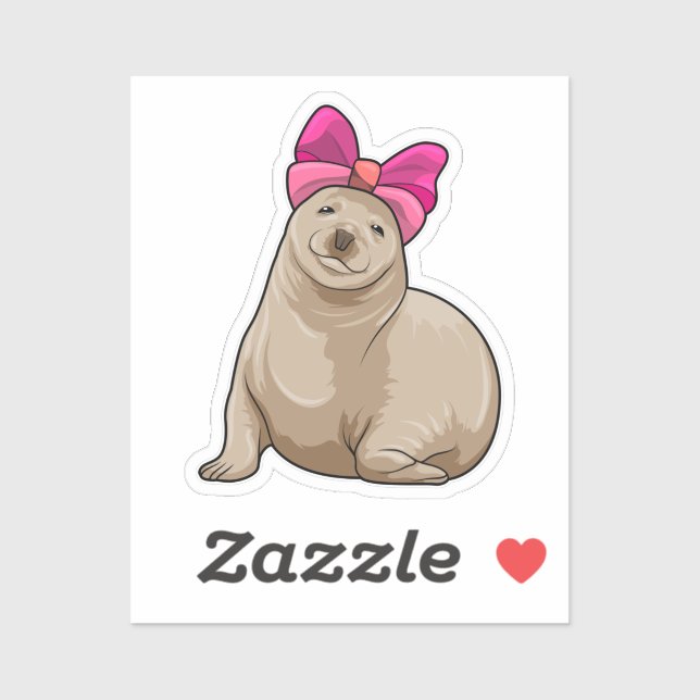 Siegel mit Band Aufkleber (Blatt)