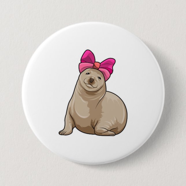 Siegel mit Band Button (Vorderseite)