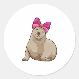 Siegel mit Band Runder Aufkleber