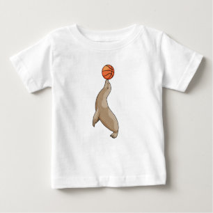 Siegel mit Basketball Baby T-shirt