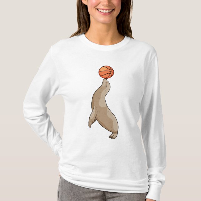Siegel mit Basketball T-Shirt (Vorderseite)