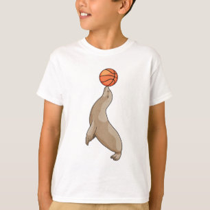 Siegel mit Basketball T-Shirt