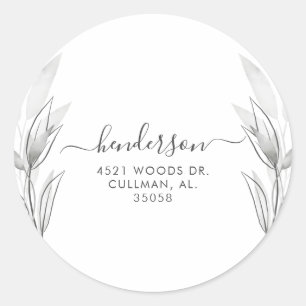 Siegel mit botanischer Adresse Runder Aufkleber