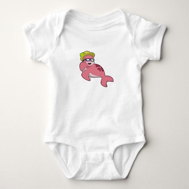 Siegel mit Brille.PNG Baby Strampler (Vorderseite)