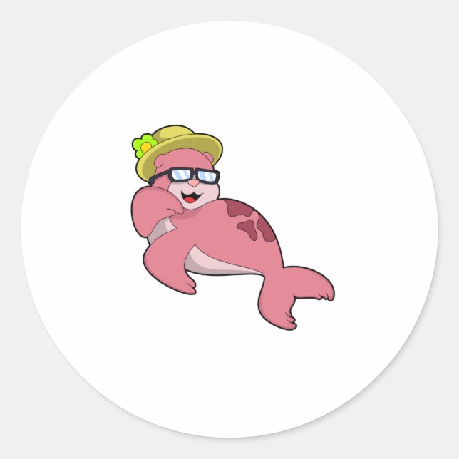 Siegel mit Brille.PNG Runder Aufkleber (Vorderseite)