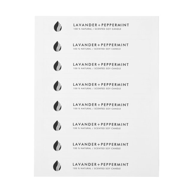 Siegel mit dem Logo-Label "dünne Kerze"