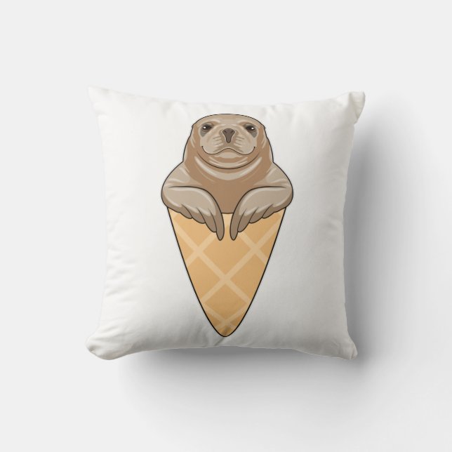 Siegel mit Eiscreme Kissen (Vorderseite)